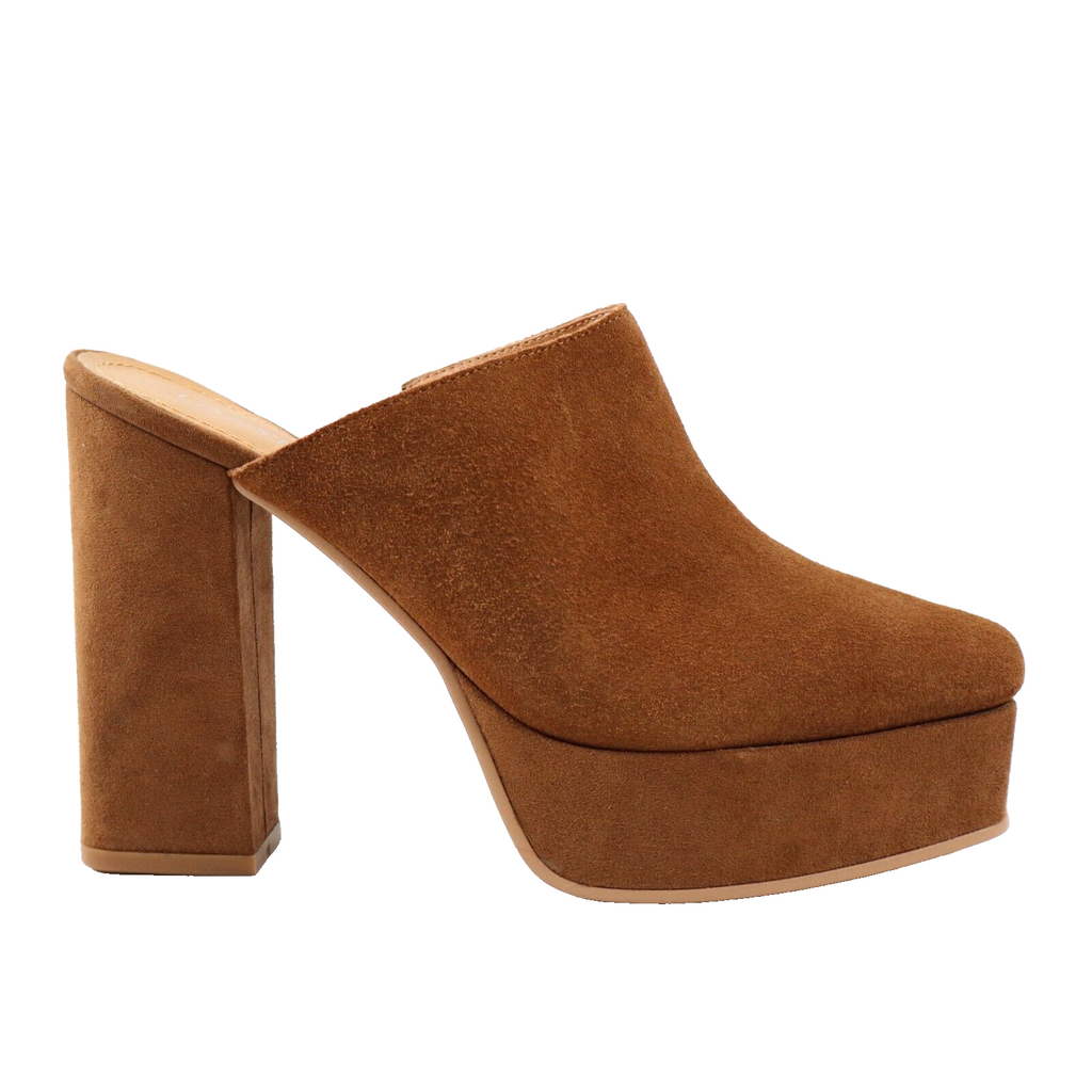 🔥NEW Lisa Vicky Badab Platform Mules, Dark Cognac, 7US/37EU, MSRP$100 SHIPS NOW