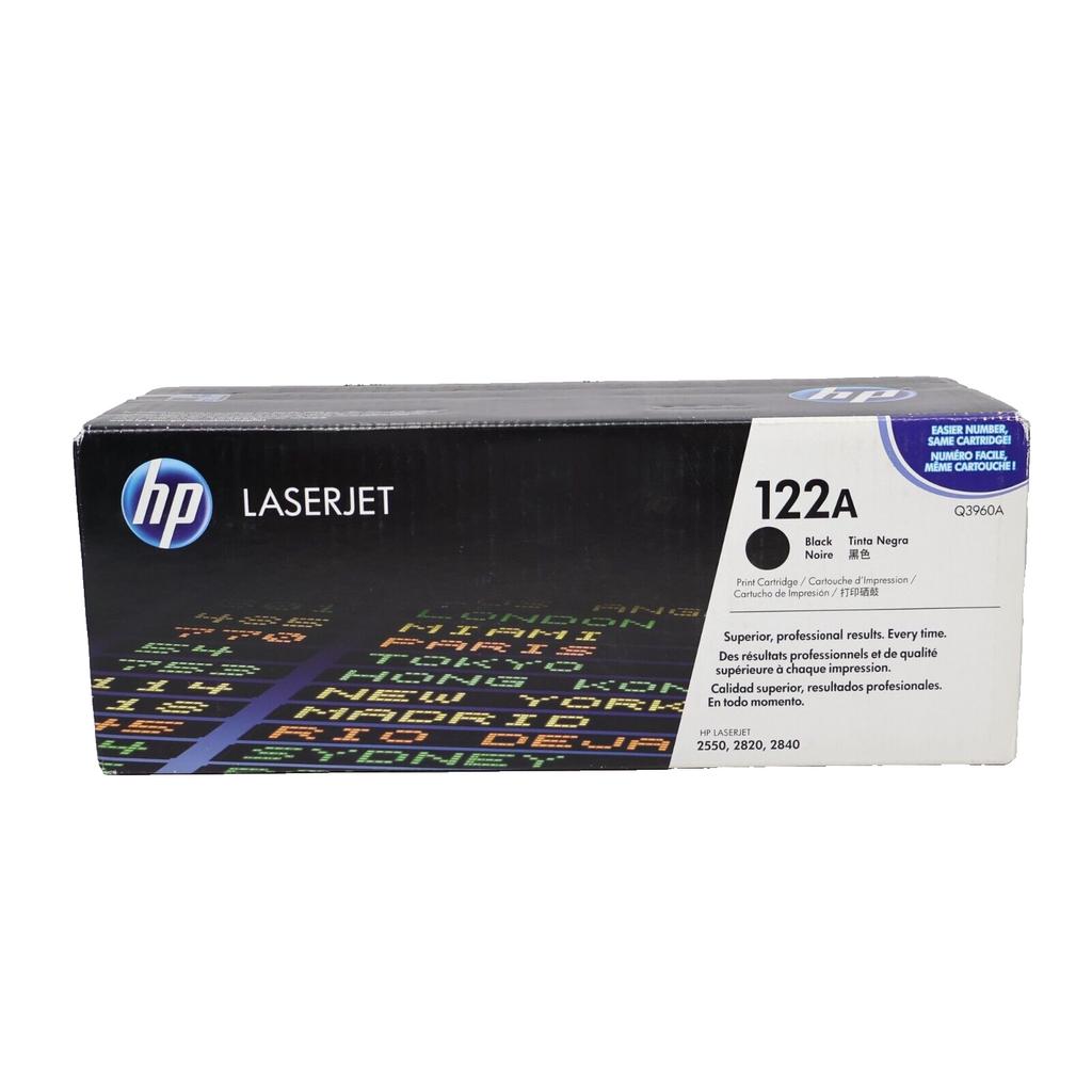 Genuine HP Q3960A 122A Black Toner Cartridge HP Color LaserJet 2550, 2820, 2840