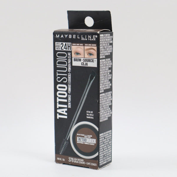 🔥2 PACK Maybelline Tattoo Studio Brow Pomade Long Lasting Eyebrow 378 Ash Brown