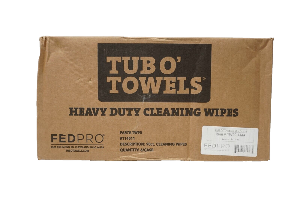Tw90 Heavyduty 10" X 12" Size Multisurface Cleaning Wipes 90 Count Per Canister