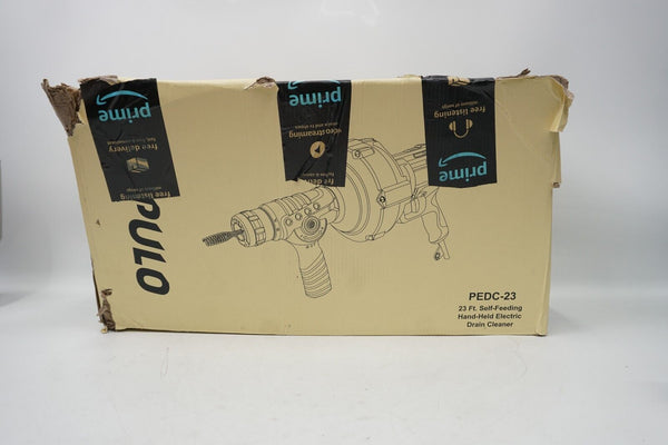POPULO PEDC-23 Electric Drain Auger 23Ft Plumbing Clog Remover Red NEW SHIPS NOW