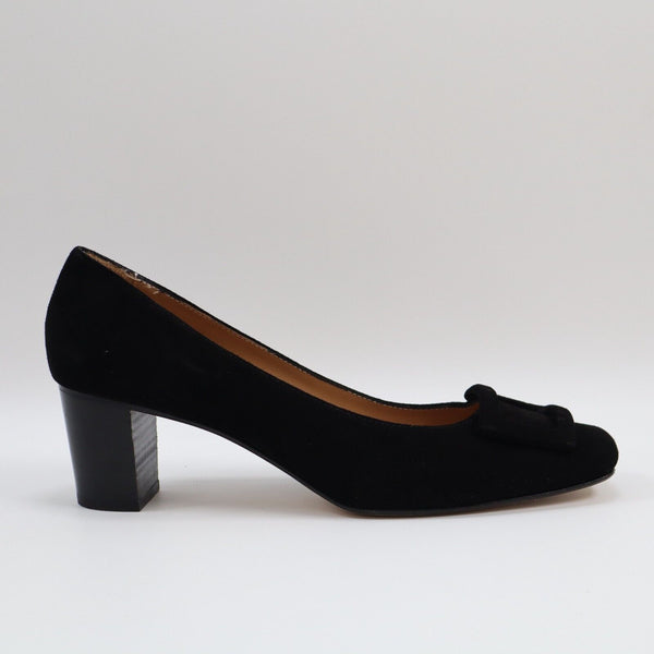 🔥Ann Mashburn Buckle Heel Pump Shoes , Black Suede, 10.5US/41EU, MSRP$325🔥