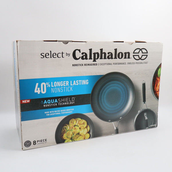 🔥NEW Select by Calphalon with AquaShield Nonstick 8pc Cookware Set SHIPS TODAY