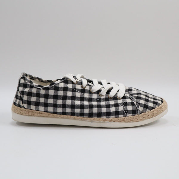 🔥Esprit Eloise Espadrille Sneaker, Black and White Gingham, 11US SHIPS TODAY🔥