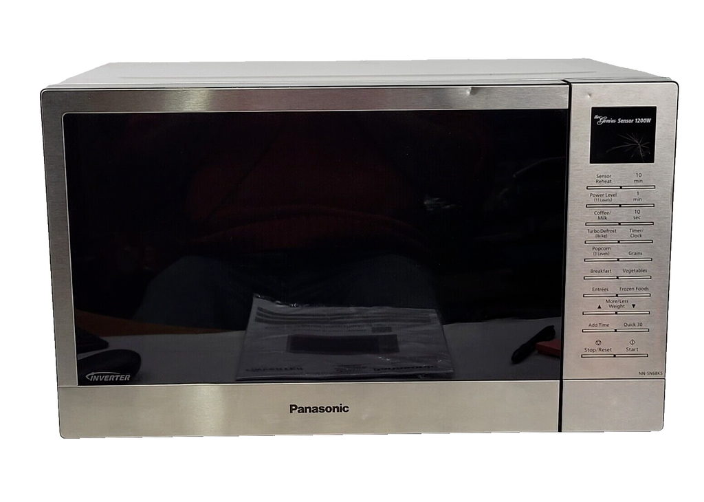 Panasonic NN-SN68KS Compact Microwave Oven 1200W Power Stainless Steel SEE NOTES