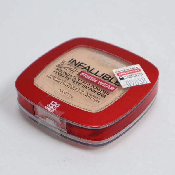 🔥NEW L'Oreal Infallible 24hr Fresh Wear Powder Foundation #120 Vanilla .31 oz🔥