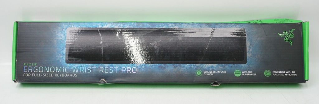 Razer Ergonomic Wrist Rest Pro for Full-Sized Keyboards: Cooling Gel Infused BLK