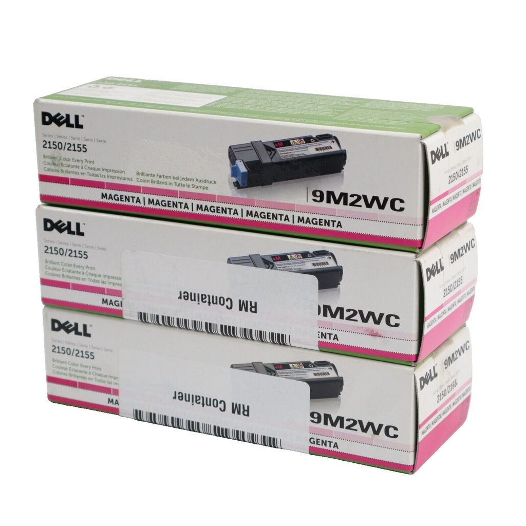 🔥3 Pack NEW Genuine Dell 9M2WC 2150 2155 Magenta Toner CT201525 SHIPS TODAY🔥