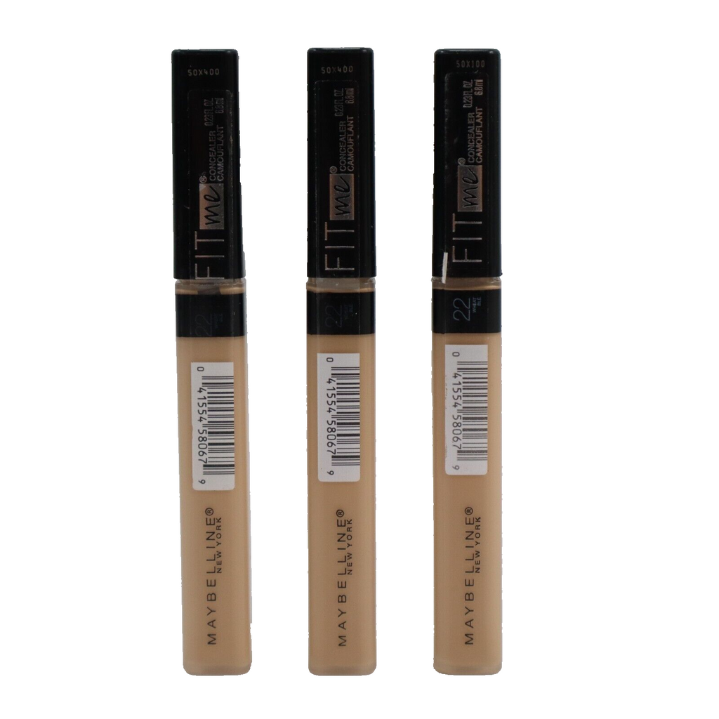 🔥3 X Maybelline New York Fit Me! Concealer 22 Wheat 0.23 fl oz NEW SHIPS TODAY