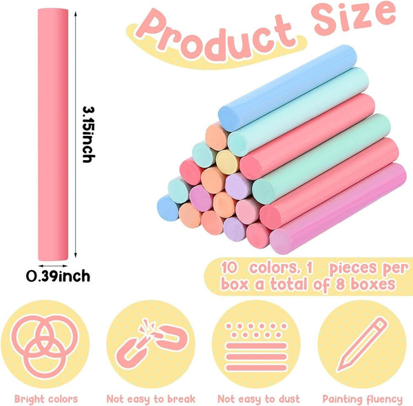 🔥Sidewalk Chalk 800 Pack 10 Colors Sidewalk Chalk For Kids Chalk Blackboard🔥