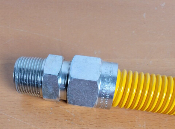 Flextron Stainless Steel Yellow Gas Appliance Connector 1