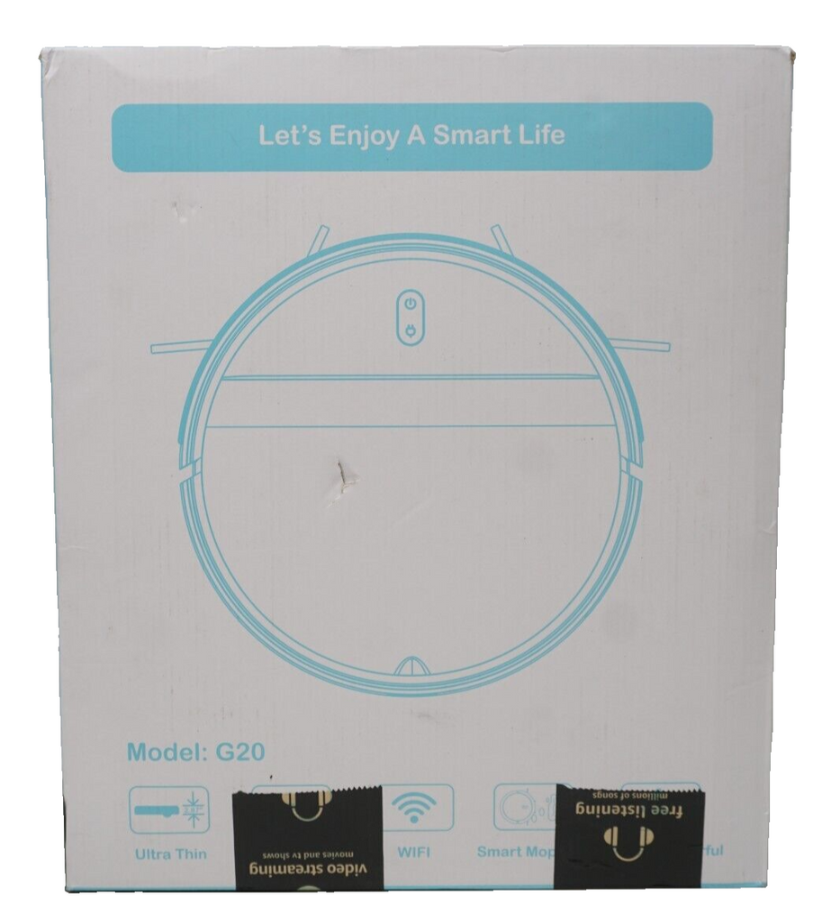 🔥MANVINS G20 2 in 1 Robot Vacuum Cleaner w/ Tangle-Free Cyclone Suction Black