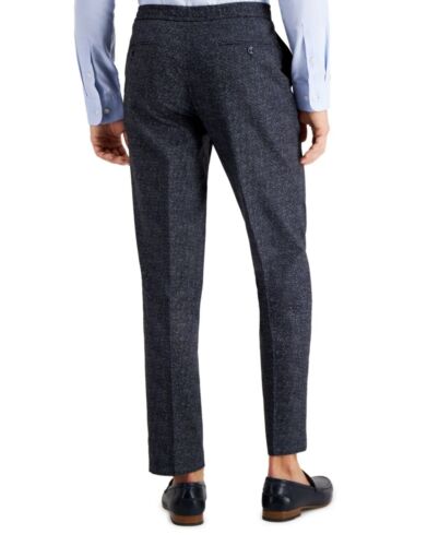 🔥TOMMY HILFIGER Mens Navy Flat Front Stretch Suit Separate Pants W38 \ L34🔥