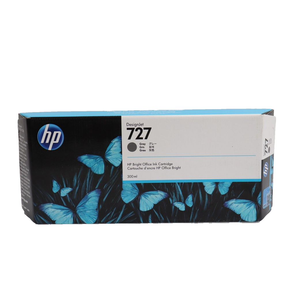 HP 727 Genuine Gray Ink Cartridge for DesignJet T930, T2530 (F9J80A) Exp 1/2025