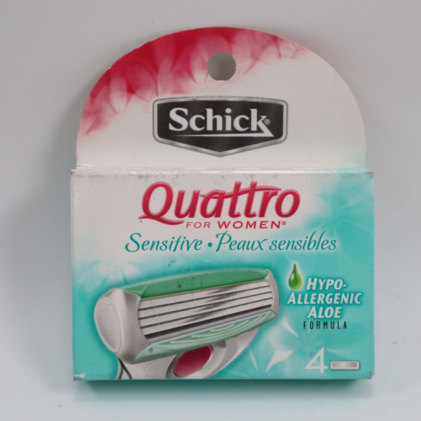 🔥NEW 8 CARTRIDGES SCHICK Quattro for Women Sensitive Hypo-Allergenic Aloe🔥