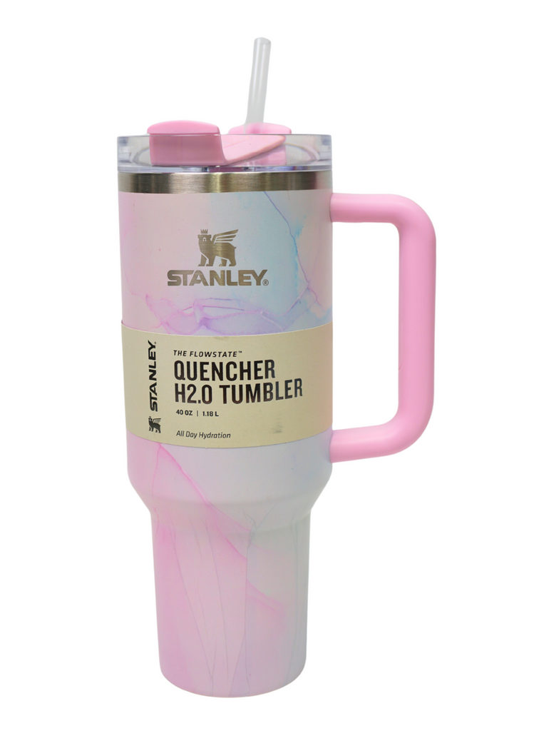 🔥Stanley 40 oz Stainless Steel H2.0 FlowState Quencher Tumbler Watercolor Tulle