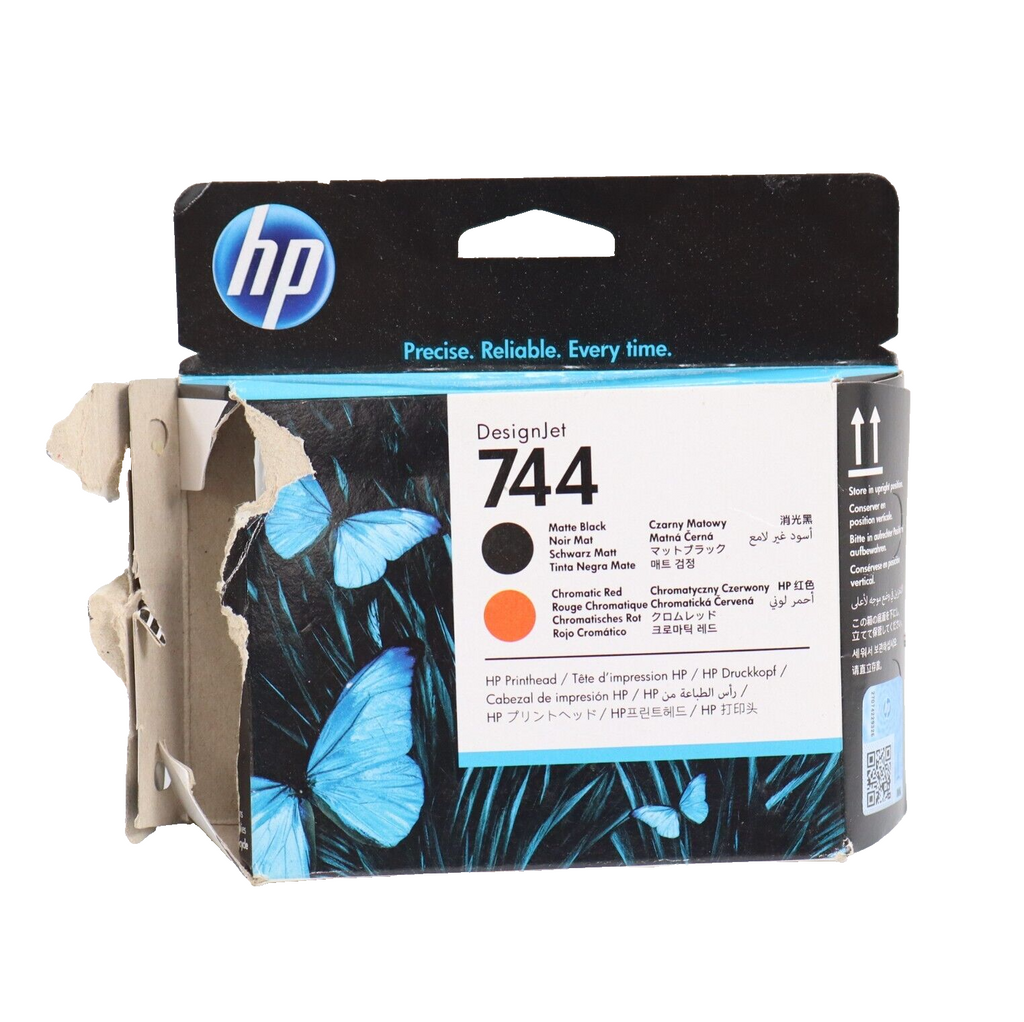OPEN BOX HP F9J88A 744 Matte Black/Chromatic Red Printhead DesignJet Z2600 8/23