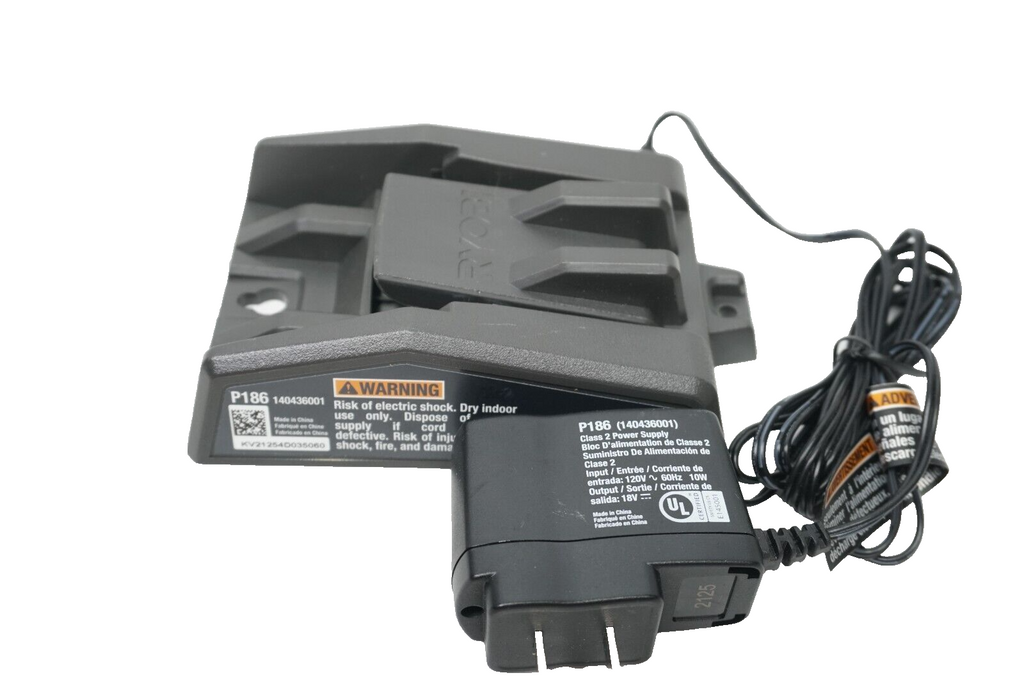 Ryobi Cordless Stick Vacuum P186 Wall Mount Battery Charger 18-Volt OEM