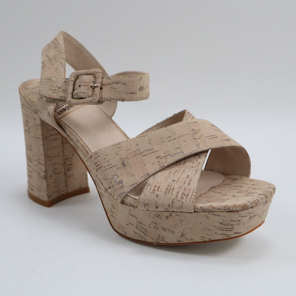 🔥NEW Jeffrey Campbell Amma Platform Sandals, Natural, 8US, MSRP$170 SHIPS TODAY