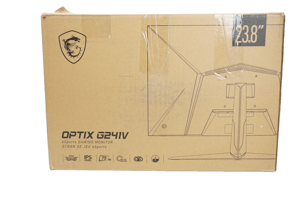 MSI Optix G241V E2 23.8 in Gaming Monitor - Black- USED
