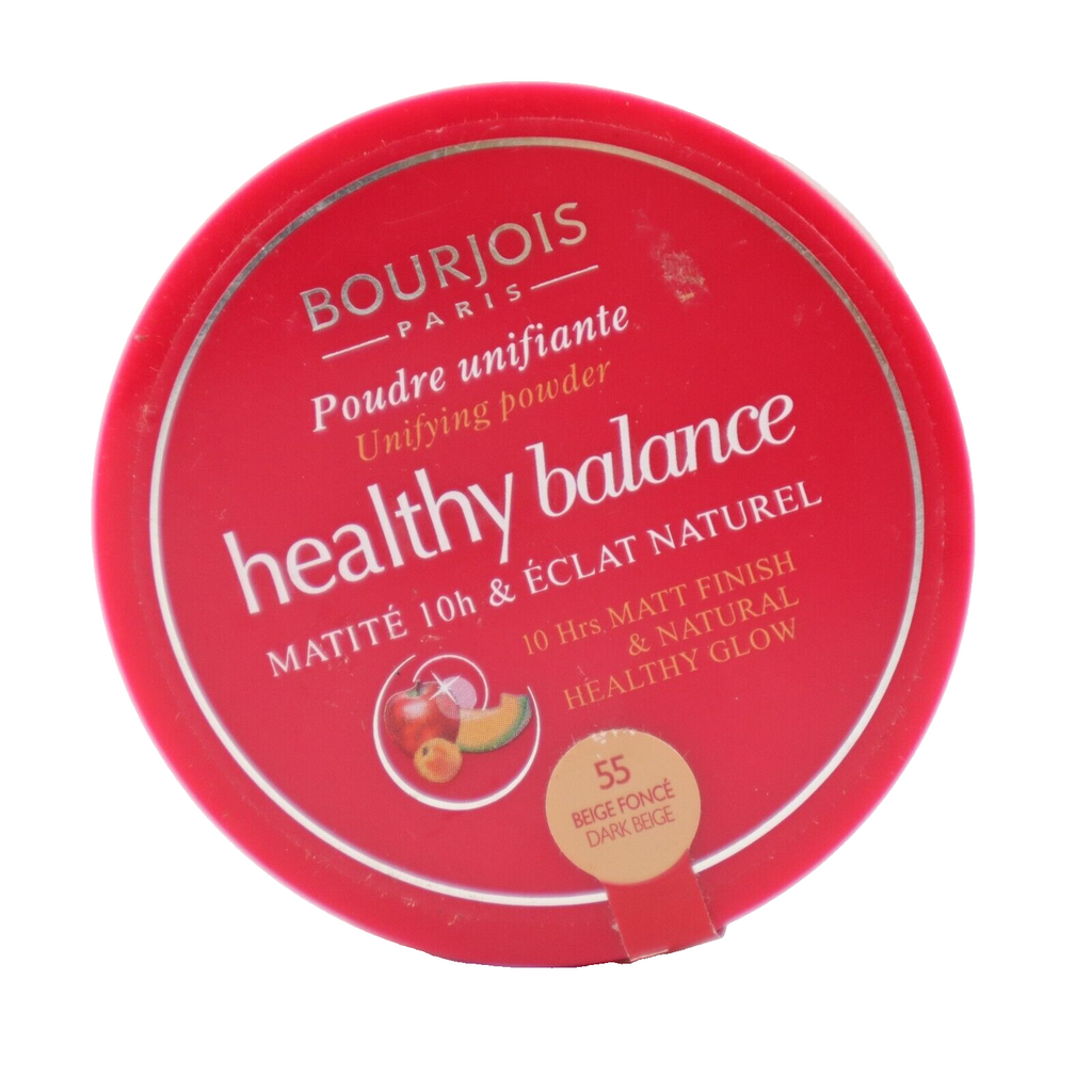 🔥Bourjois Paris Healthy Balance Powder 10hrs Matt Finish 55 Dark Beige, 0.32oz