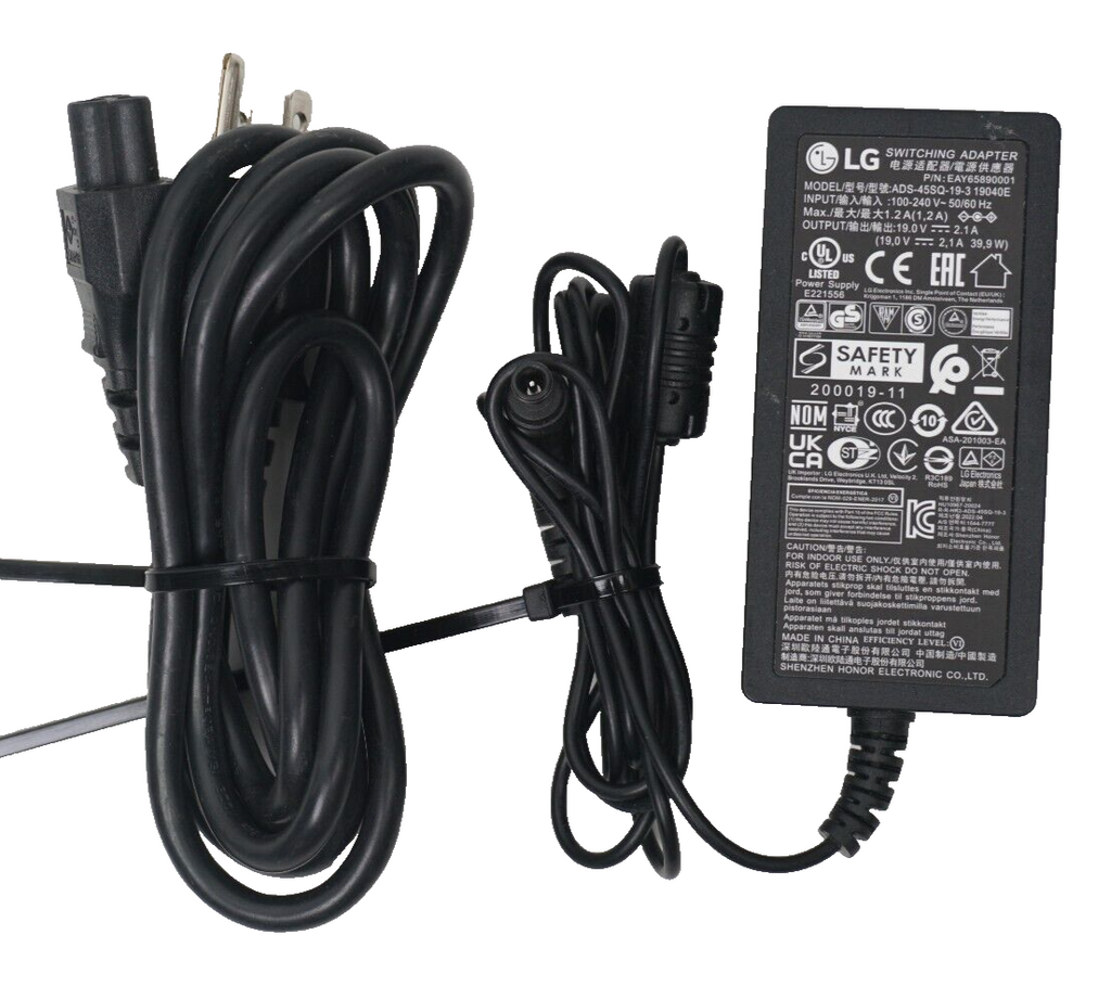 New Genuine LG EAY65890001 AC/DC Adapter for LG ADS-45SQ-19-3 19040E Monitor TV