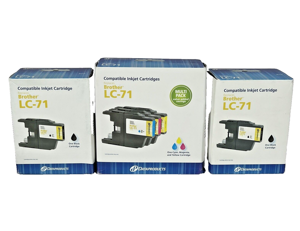 🔥5 Pack Standard Ink Cartridges - Compatible with Brother LC 71 Ink Series🔥