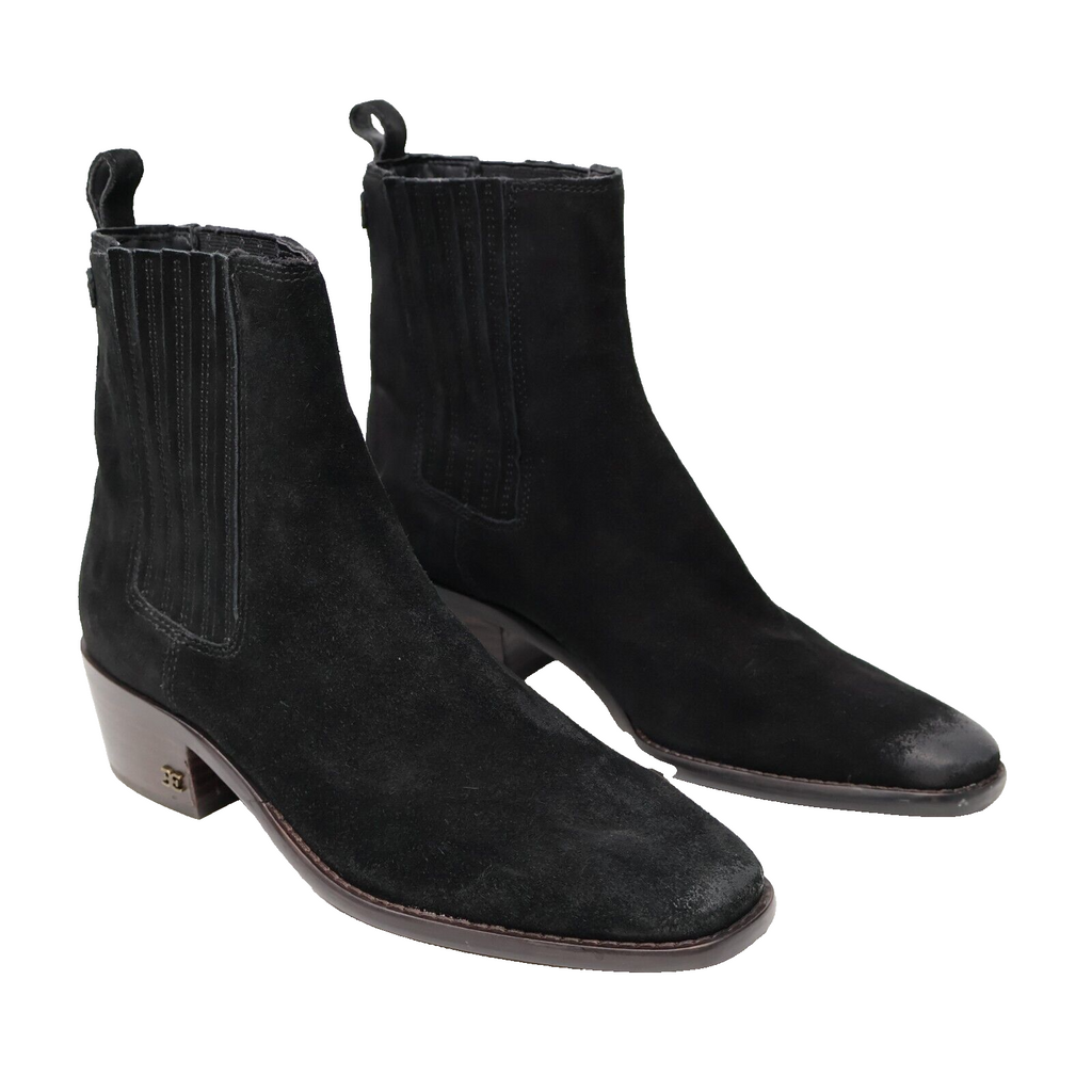 🔥Sam Edelman Women's Bronson Chelsea Boots, Black Suede, 7US/37EU, MSRP$170🔥