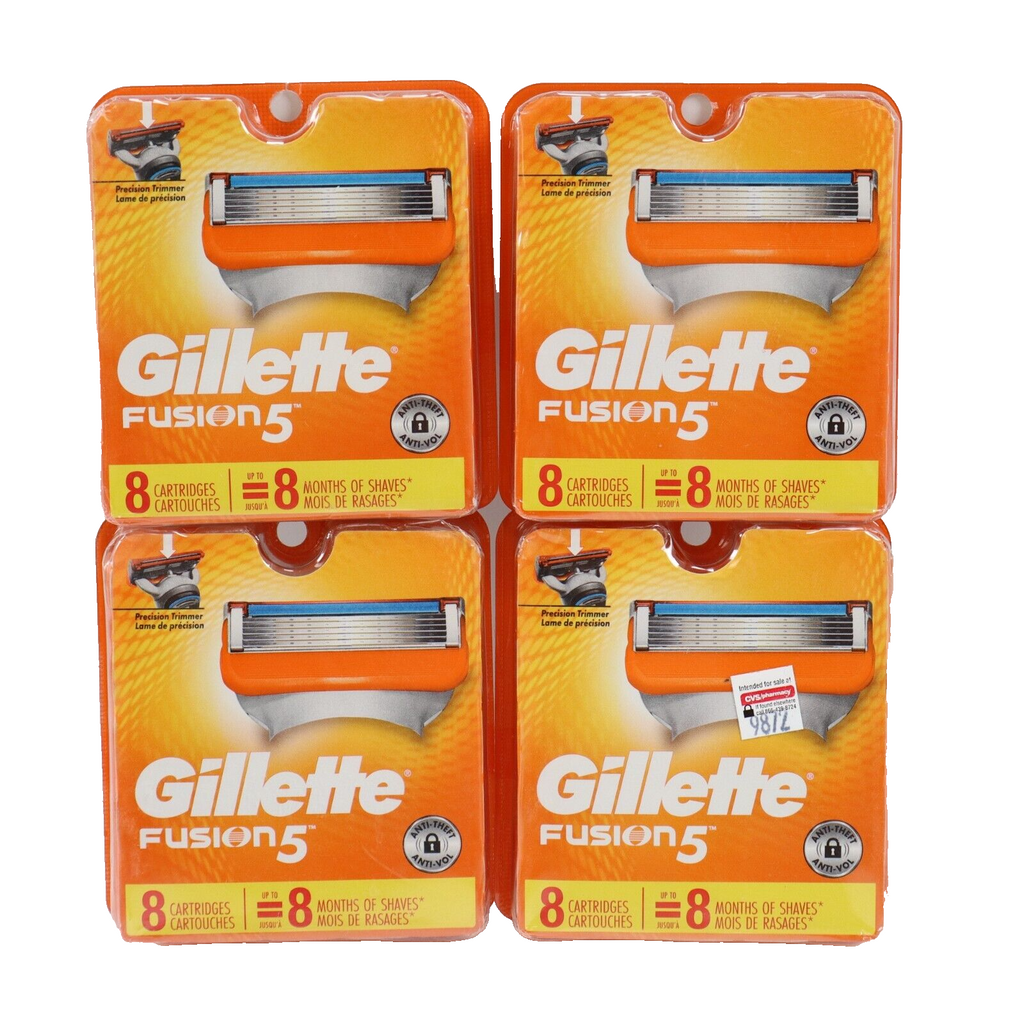 🔥NEW Gillette Fusion5 Refill Cartridges, 4 PACK X 8=32 Cartridges SHIPS TODAY🔥