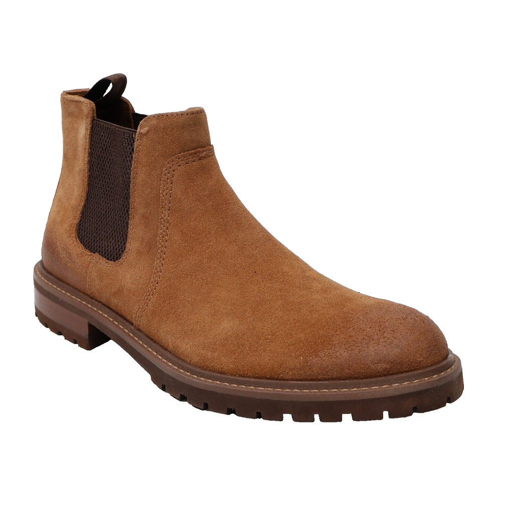 🔥Johnston & Murphy Men's Barrett Chelsea Boots, Tan Oiled Suede, 9M, MSRP $150