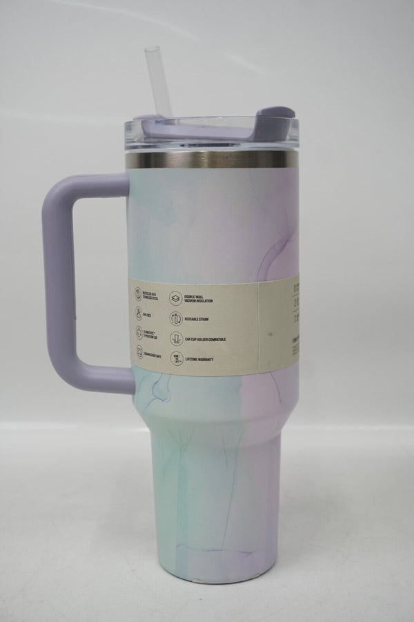 Stanley 40 oz Stainless Steel H2.0 Quencher Tumbler-Watercolor Dusk - Blue/Pink