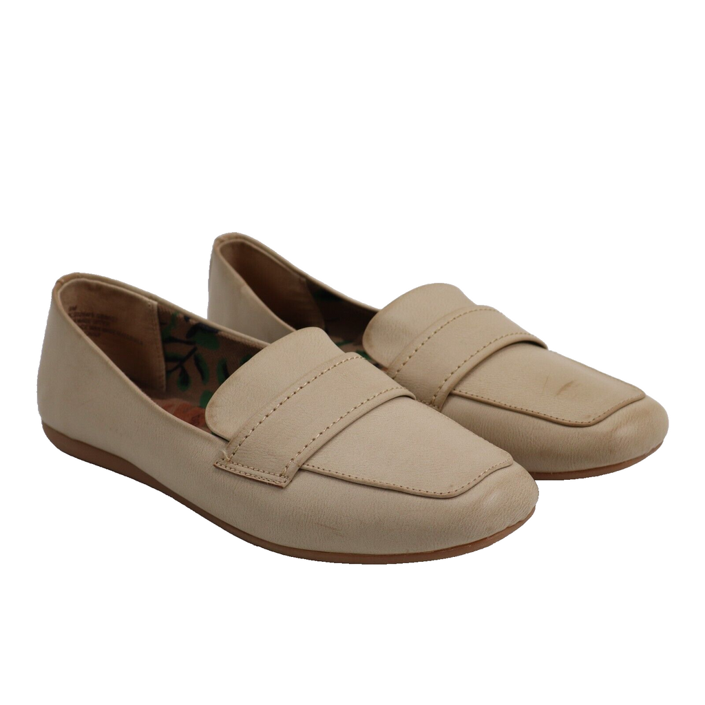 🔥BOC by BORN Piper Faux Leather Loafers, Cream, 9US SHIPS TODAY🔥