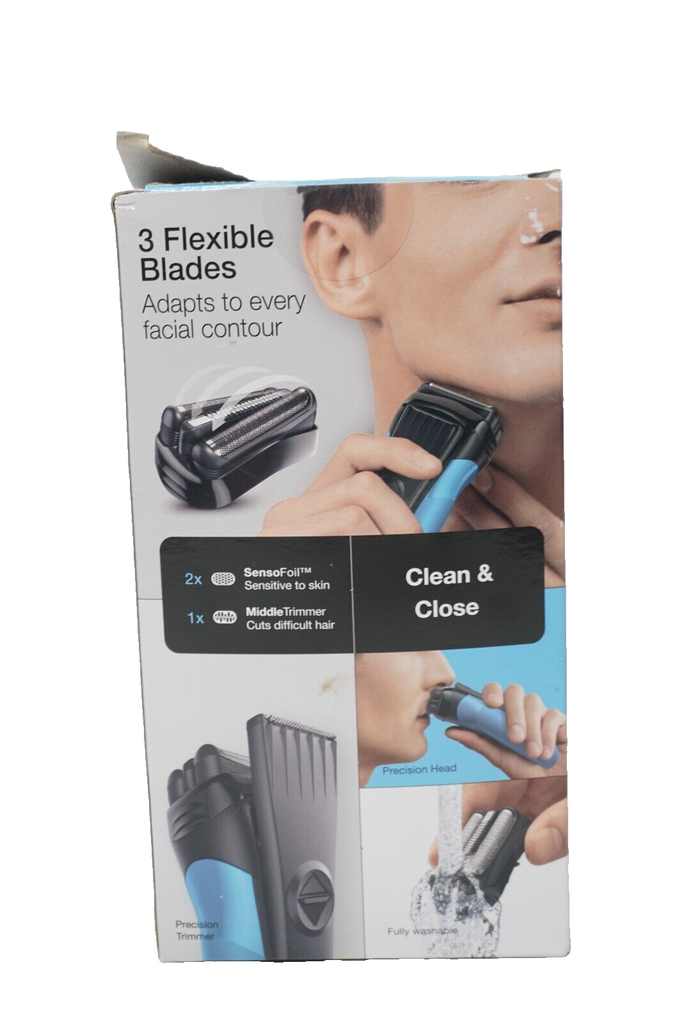 Braun Series 3 Electric Precision Razor 3 Flexible Blades Wet & Dry Lightly USED