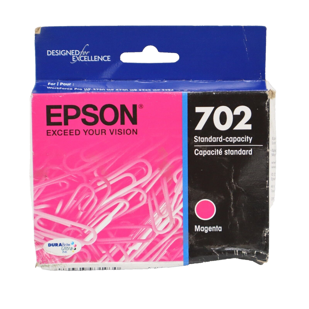 🔥NEW Genuine Epson 702 Magenta Standard Yield Ink Cartridge T702320-S Exp 1/25
