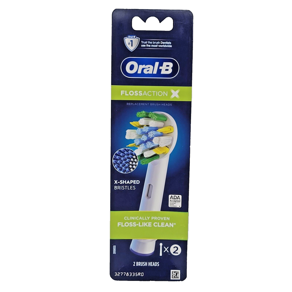 🦷NEW Oral-B Floss Action Electric Toothbrush Replacement Brush Heads, 2 Count