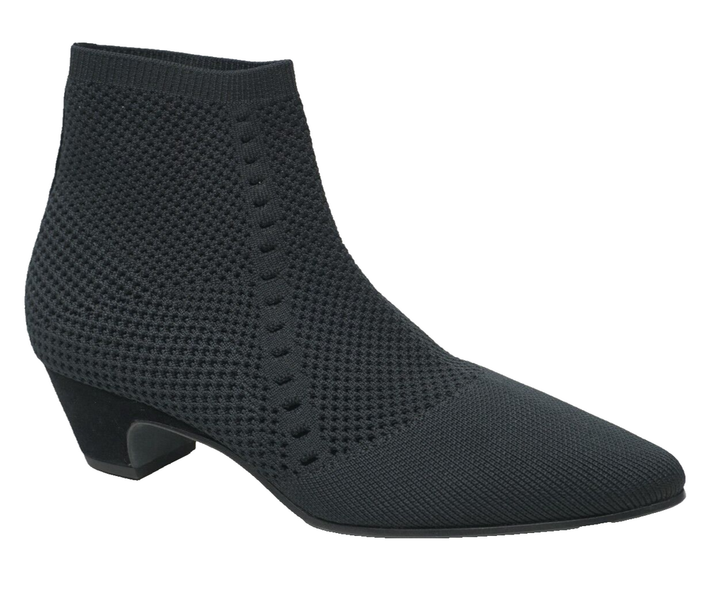 🔥NEW Eileen Fisher Purl Stretch-Knit Fabric Booties, Black, 8US/38EU MSRP$225🔥
