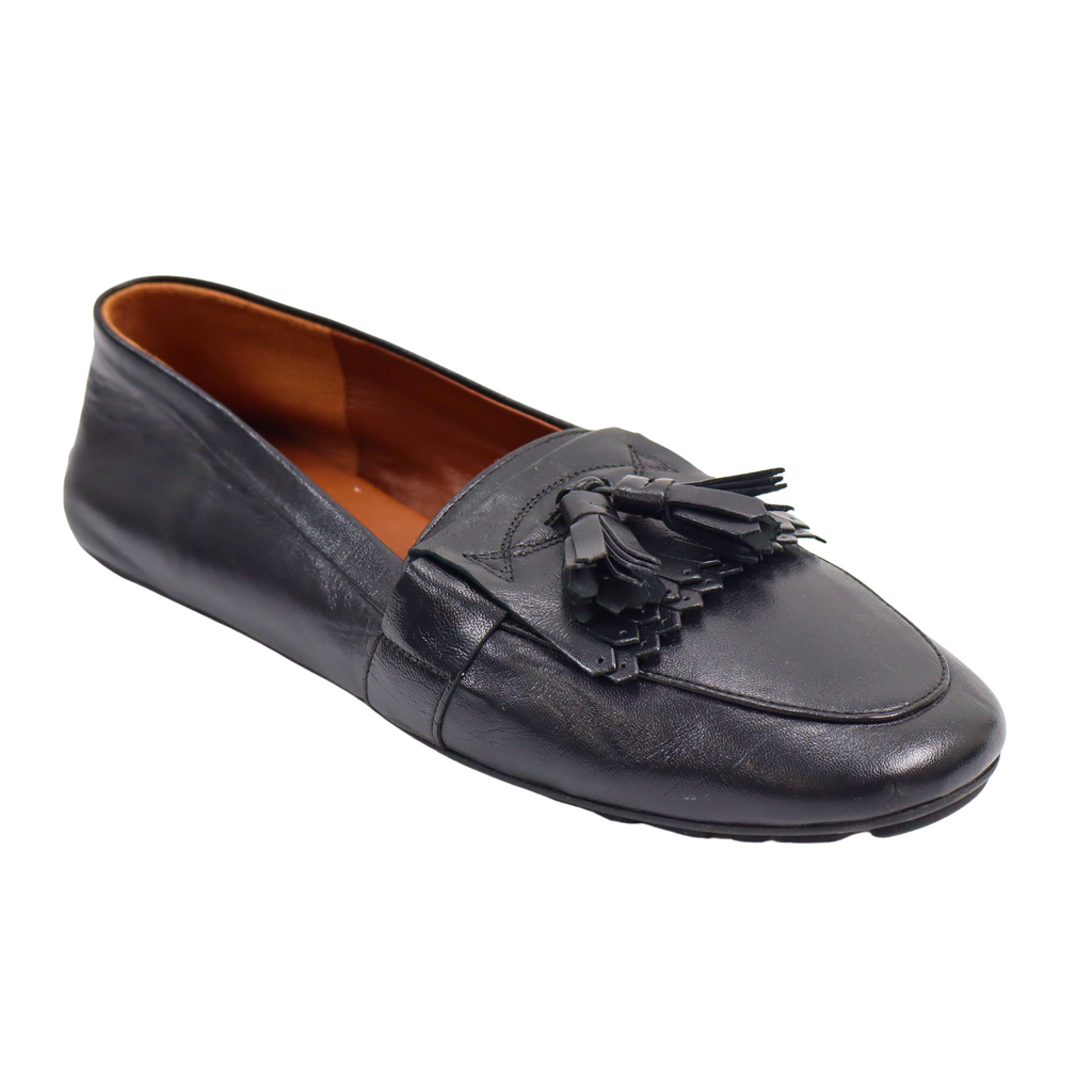 🔥Aquatalia Women's Quinna Driving Shoes Black Soft Leather Tassel, 8US MSRP$375