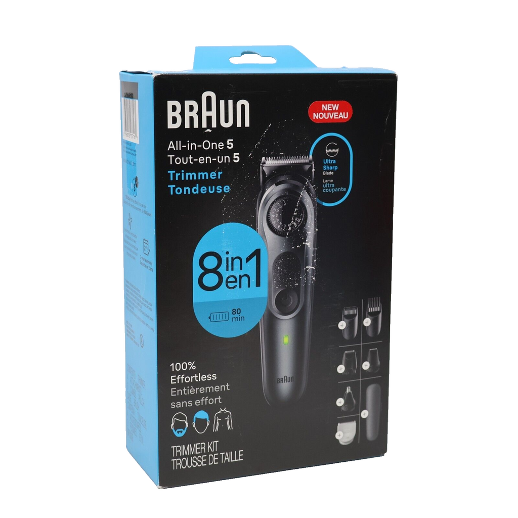 🔥NEW BRAUN All-in-One Style Kit Series 5 5517, 8-in-1 Trimmer for Men SHIPS NOW