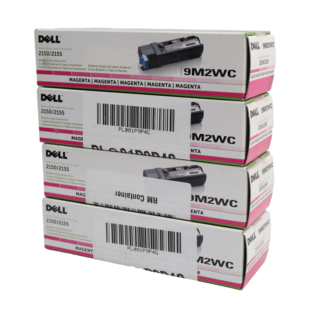 🔥4 Pack NEW Genuine Dell 9M2WC 2150 2155 Magenta Toner CT201525 SHIPS TODAY🔥