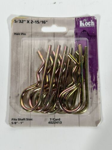 🔥2X KOCH INDUSTRIES 4022413 Koch Wire Hair Pin Clip 5/32 in 5/32 x 2 15/16