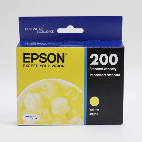 4PK Epson 200 DURABrite Ultra Yellow Standard Capacity Cartridge Ink EXP 01/2026