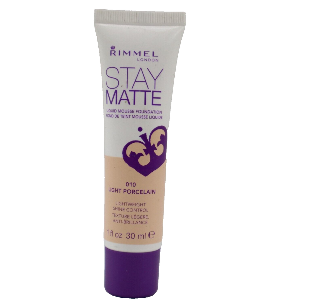 🔥NEW Rimmel Stay Matte Liquid Mousse Foundation 1 oz, 010 Light Porcelain🔥