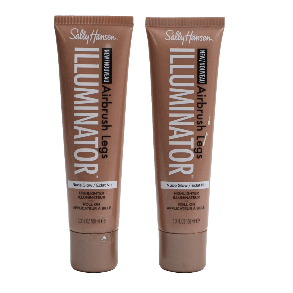 🔥2 PACK Sally Hansen Airbrush Legs Illuminator Nude Glow Highlighter 3.3 fl oz