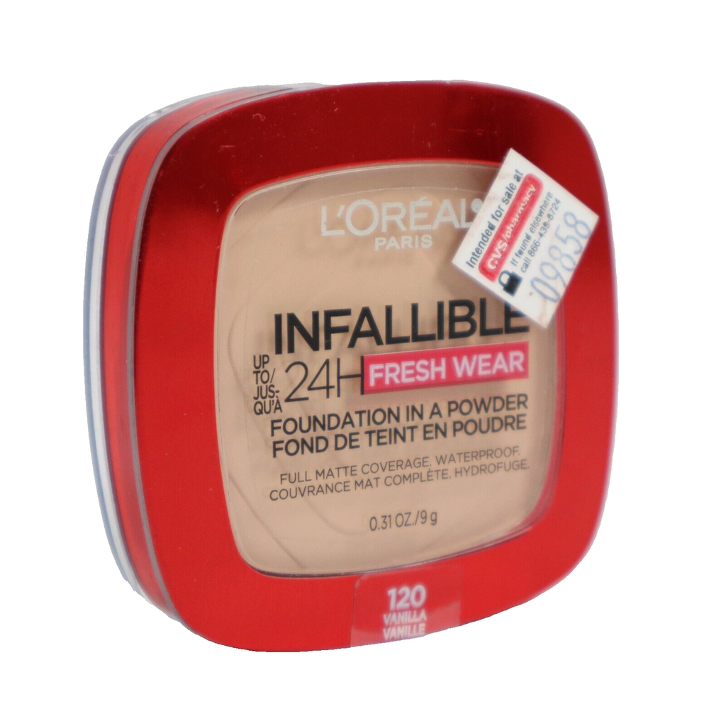 🔥NEW L'Oreal Infallible 24hr Fresh Wear Powder Foundation #120 Vanilla .31 oz🔥