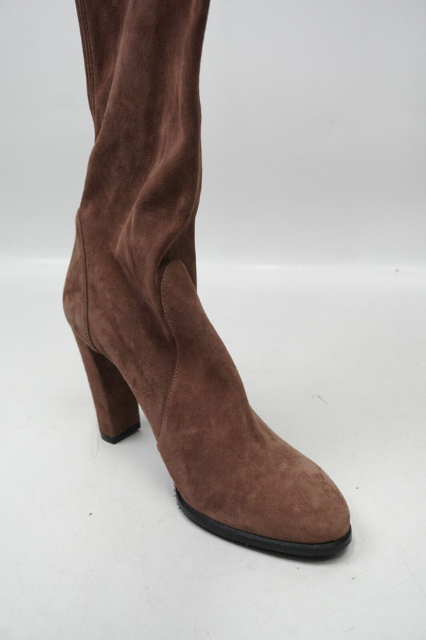 🔥Stuart Weitzman Highland Over the Knee Suede Boots Womens, Taupe, 8.5US/38EU