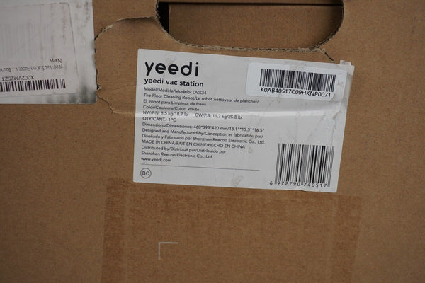 Yeedi Vac Station Robot Vacuum and Mop - Self Emptying 3-in-1 White Lightly Used