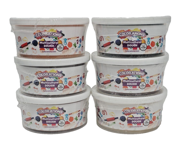 🔥Colorations Multicultural Colored Dough, 6 Colors 6 lbs, Non-Toxic Dough