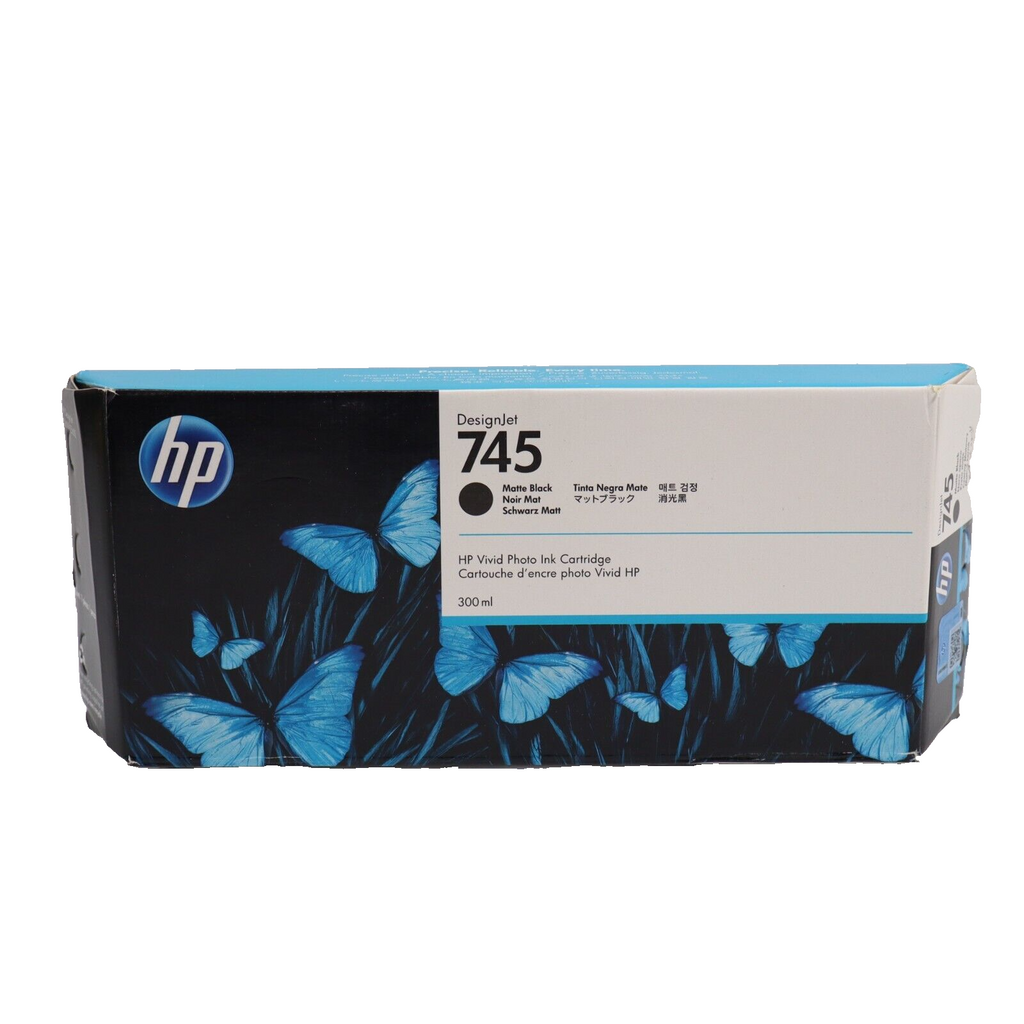 GENUINE HP 745 Matte Black 300ml Ink Cartridge Z2600 Z5600 F9K05A DesignJet 2025