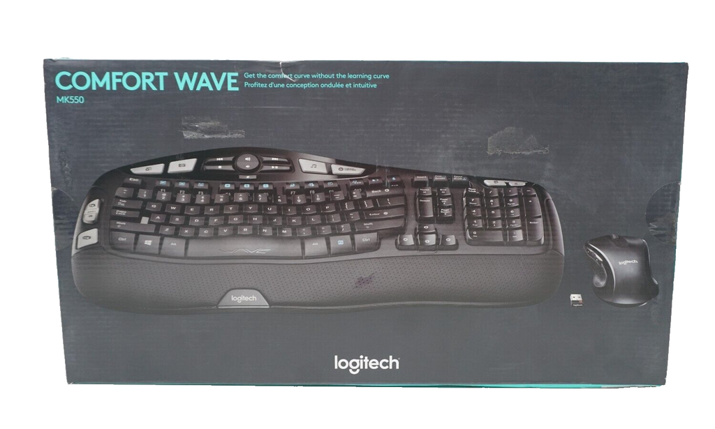 Logitech MK550 (920-002555) Wireless Keyboard and Mouse Combo - Black NEW OPEN