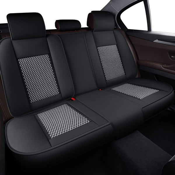 🔥LINGVIDO Car Seat Covers Rear Breathable & Waterproof Rear Ice Gray + Black